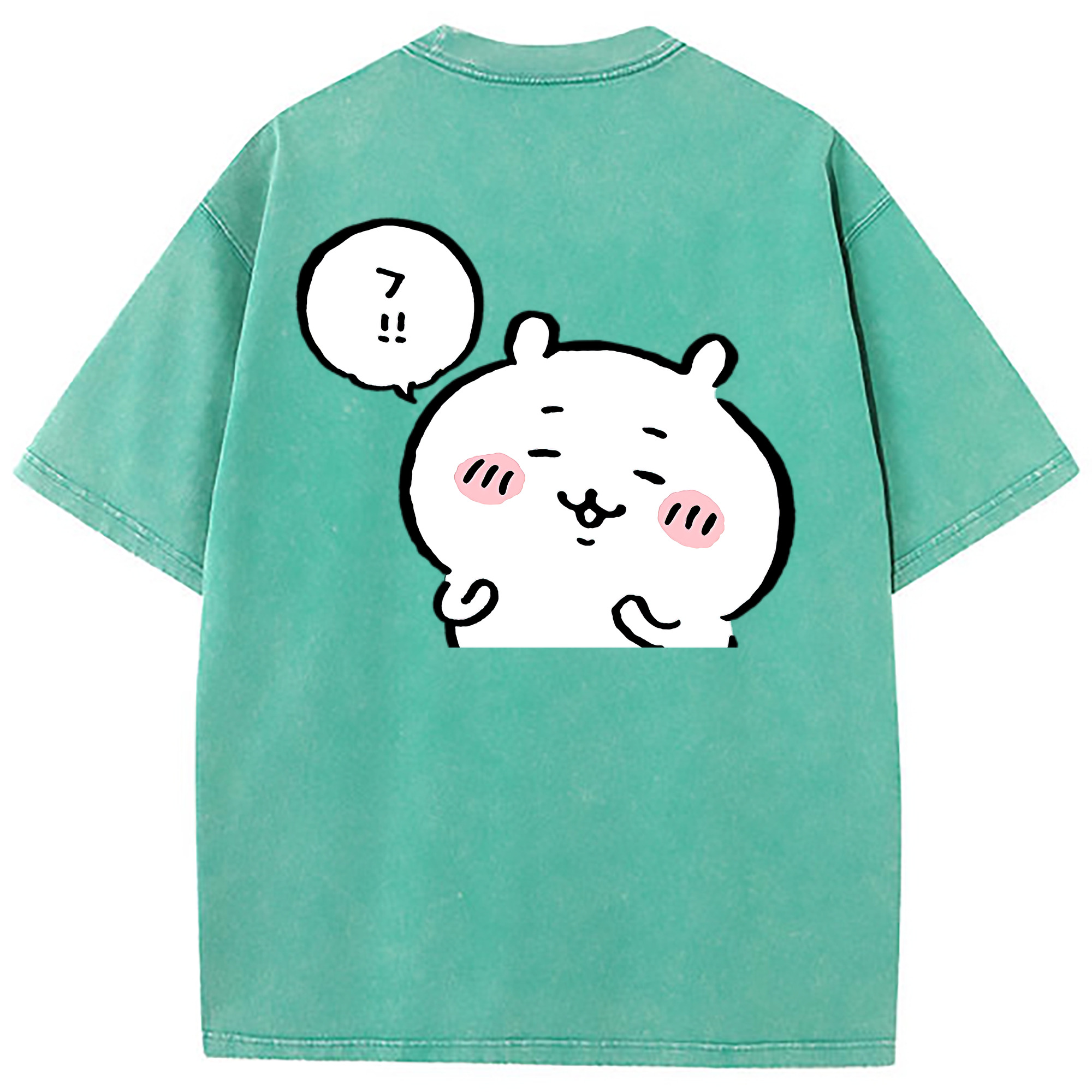 （画像用） ちいかわ ちいかわ Chii-kawa chiikawa 綿100% ヴィンテージ風 半袖Tシャツ（背面プリント）